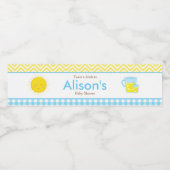 Sunshine und Lemonade Blau und Gelb Wasserflaschenetikett (Einzelnes Label)