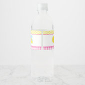 Sunshine und Lemonade Pink und Gelb Wasserflaschenetikett (Rückseite)