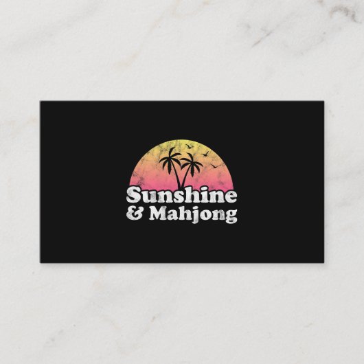 Sunshine und Mahjong Visitenkarte (Vorderseite)