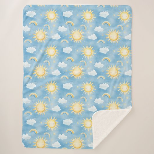 Sunshine und Rainbows Sherpa Blanket Sherpadecke (Vorderseite)
