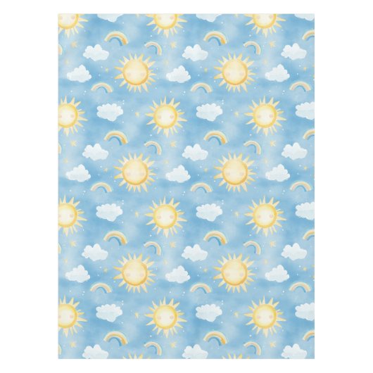 Sunshine und Rainbows Tablecloth Tischdecke (Vorderseite)