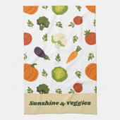 Sunshine & Veggies Niedlich Küchentuch (Vertikal)