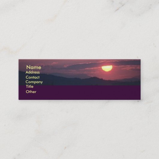 Sunshine Visitenkarte (Vorderseite)
