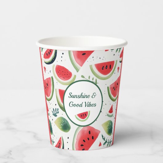 Sunshine & Watermelon Pappbecher (Rückseite)