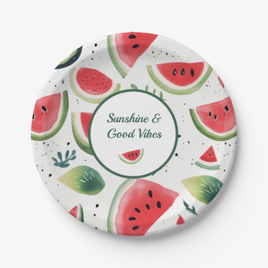 Sunshine & Watermelon Pappteller (Vorderseite)