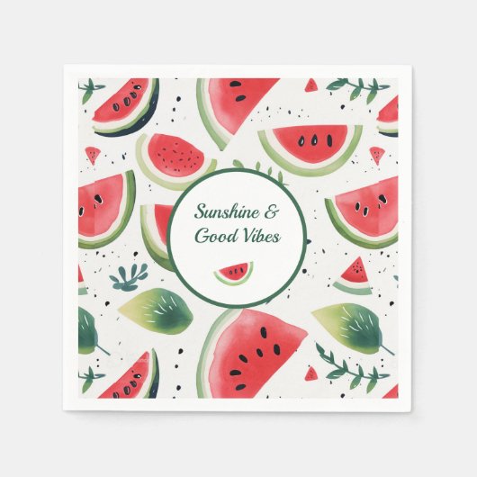 Sunshine & Watermelon Serviette (Vorderseite)