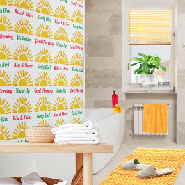 Sunshine Wecke aufsteigen und Motivierend Worte Duschvorhang