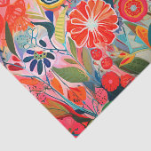 Sunshine Whimsy Blume Abstrakte Malerei Dekoupage Seidenpapier (Ausschnitt)