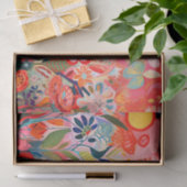 Sunshine Whimsy Blume Abstrakte Malerei Dekoupage Seidenpapier (Geschenk)