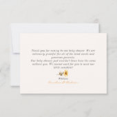 Sunshine Wildblume Babydusche Danke Karte (Rückseite)