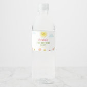 Sunshine Wildblume Wasser Flasche Etikett Geburtst (Vorderseite)