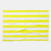 Sunshine Yellow and White Striped Print Geschirrtuch (Horizontal)