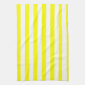 Sunshine Yellow and White Striped Print Geschirrtuch (Vertikal)