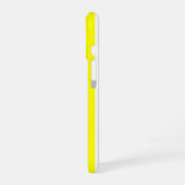 Sunshine Yellow and White Striped Print iPhone 16 Hülle (Linke Seite)
