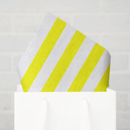 Sunshine Yellow and White Striped Print Seidenpapier