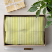 Sunshine Yellow and White Striped Seidenpapier (Geschenk)