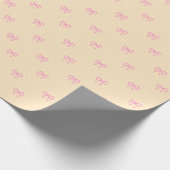 Sunshine Yellow Balletcore Ribbon Bows Geschenkpapier (Ecke)