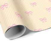 Sunshine Yellow Balletcore Ribbon Bows Geschenkpapier (Rolleneckpunkt)