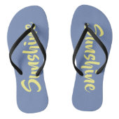 Sunshine Yellow Blue Flip Flops Badesandalen (Fußbett)