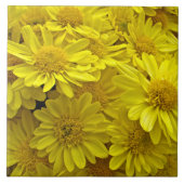 Sunshine Yellow Chrysanthema Fliese (Vorderseite)