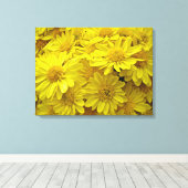 Sunshine Yellow Chrysanthema Leinwanddruck (Insitu (Holzboden))