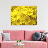 Sunshine Yellow Chrysanthema Leinwanddruck (Insitu (Wohnzimmer))