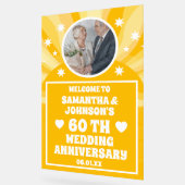 Sunshine Yellow Foto 60. Hochzeitstag Acrylschild (Winkel)