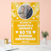 Sunshine Yellow Foto 60. Hochzeitstag Acrylschild (Hochzeit)