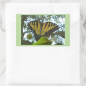 Sunshine Yellow Monarch Rechteckiger Aufkleber (Tasche)