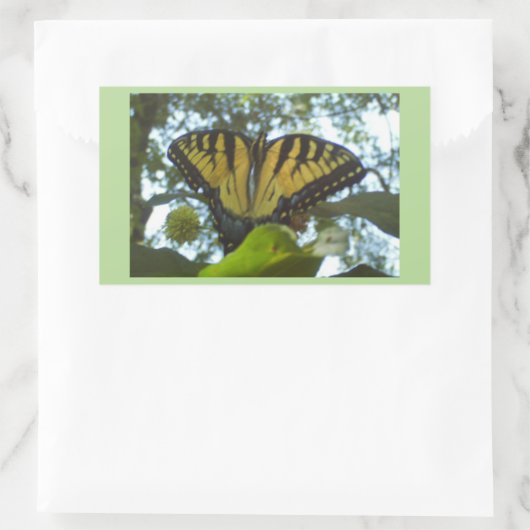 Sunshine Yellow Monarch Rechteckiger Aufkleber (Tasche)