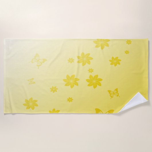 Sunshine Yellow Strandtuch (Vorderseite)