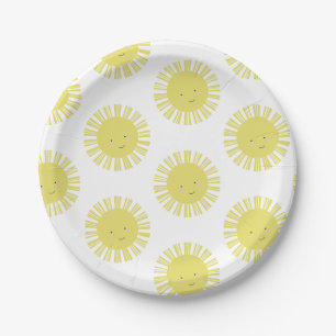 Sunshine Yellow Sun Birthday Baby Dusche Party Pappteller