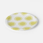 Sunshine Yellow Sun Birthday Baby Dusche Party Pappteller (Schrägansicht)