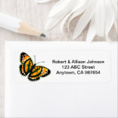 Sunshine Yellow Tropical Butterfly Address Labels (Insitu)