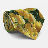 Sunshine Yellow Tulips Neck Tie Krawatte (Gerollt)