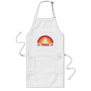 Sunshine Yoga Yogi Lotus Blume Lange Schürze