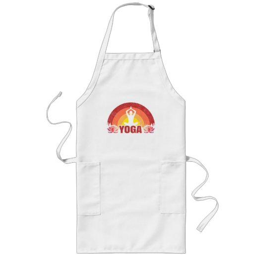 Sunshine Yoga Yogi Lotus Blume Lange Schürze (Vorne)