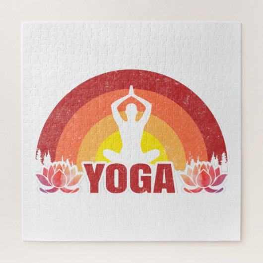 Sunshine Yoga Yogi Lotus Blume Puzzle (Vertikal)
