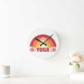 Sunshine Yoga Yogi Lotus Blume Runde Wanduhr (Zuhause)