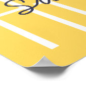 Sunshine Zitat Bright Yellow Minimalistisch Hallo Poster (Ecke)