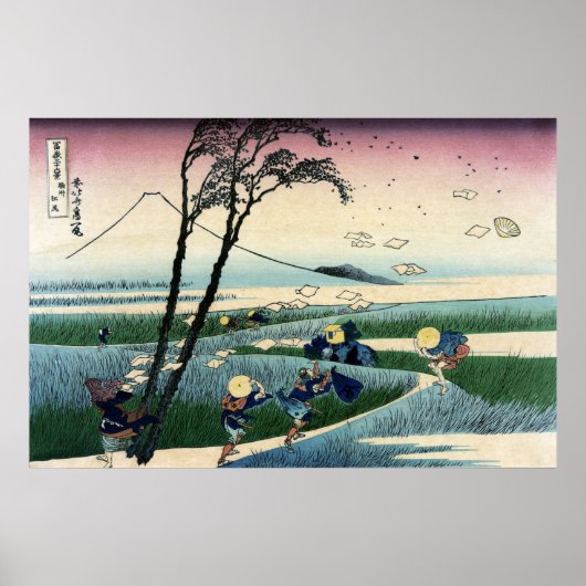 Sunshu Ejiri, 36 Aussichten auf den Fuji. Hokusai Poster (Vorne)