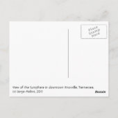 Sunsphere, Knoxville, Tennessee Postkarte (Rückseite)