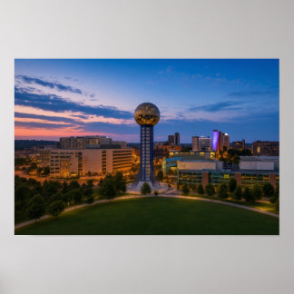 Sunsphere Landschaft Knoxville Poster