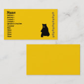 sunstencil, blackbear, Name, Adresse 1, Adresse… Visitenkarte (Vorne/Hinten)