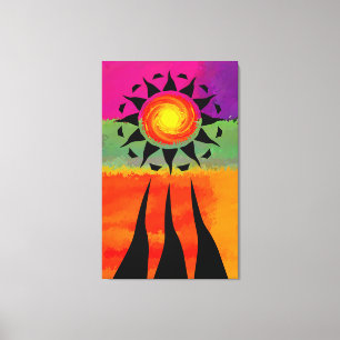Sunstrahlen und -elemente leinwanddruck