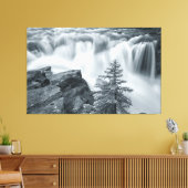 Sunwapta Falls bw Leinwanddruck (Insitu (Wohnzimmer))