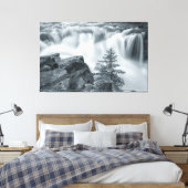 Sunwapta Falls bw Leinwanddruck (Insitu (Schlafzimmer))