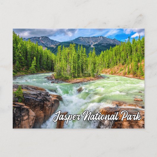 Sunwapta Falls, Jasper Nationalpark Postkarte (Vorderseite)