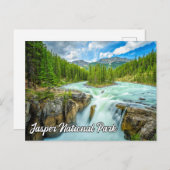 Sunwapta Falls, Jasper Nationalpark Postkarte (Vorne/Hinten)