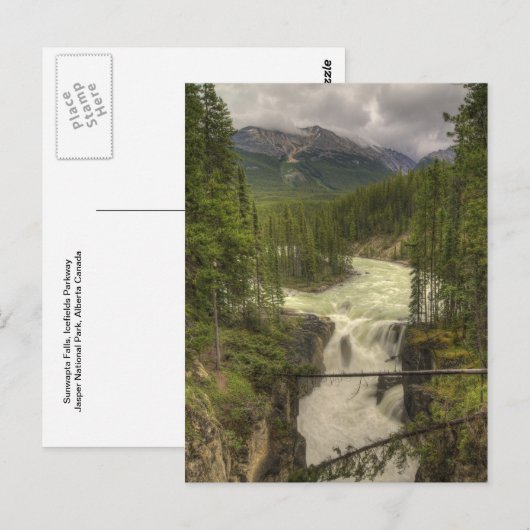 Sunwapta Falls Postkarte (Vorne/Hinten)